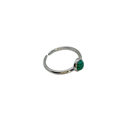 ring silver 925 with green stone1